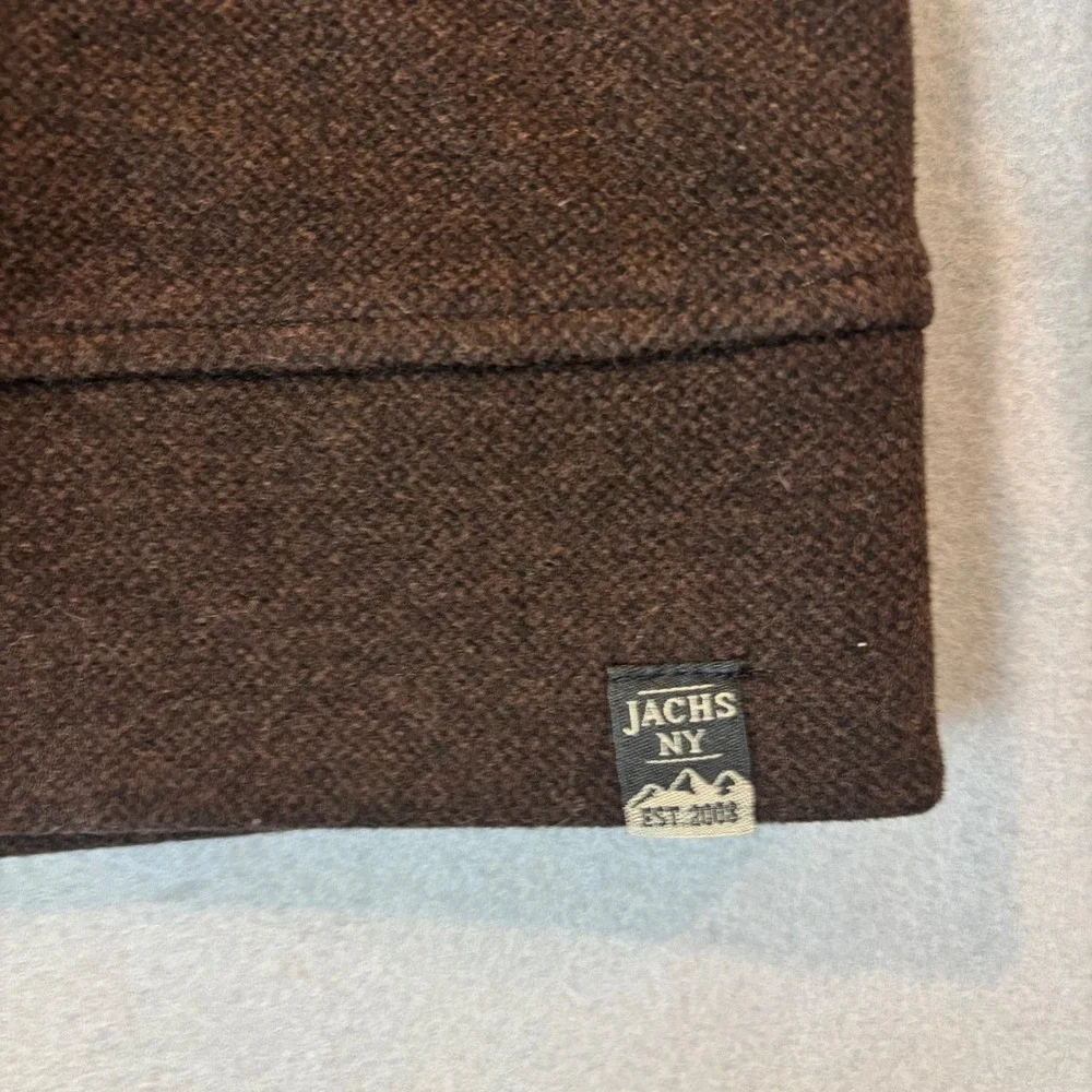 Jachs NY Mens Brown Wool Blend Crewneck Sweatshirt Pullover Size M 1799235